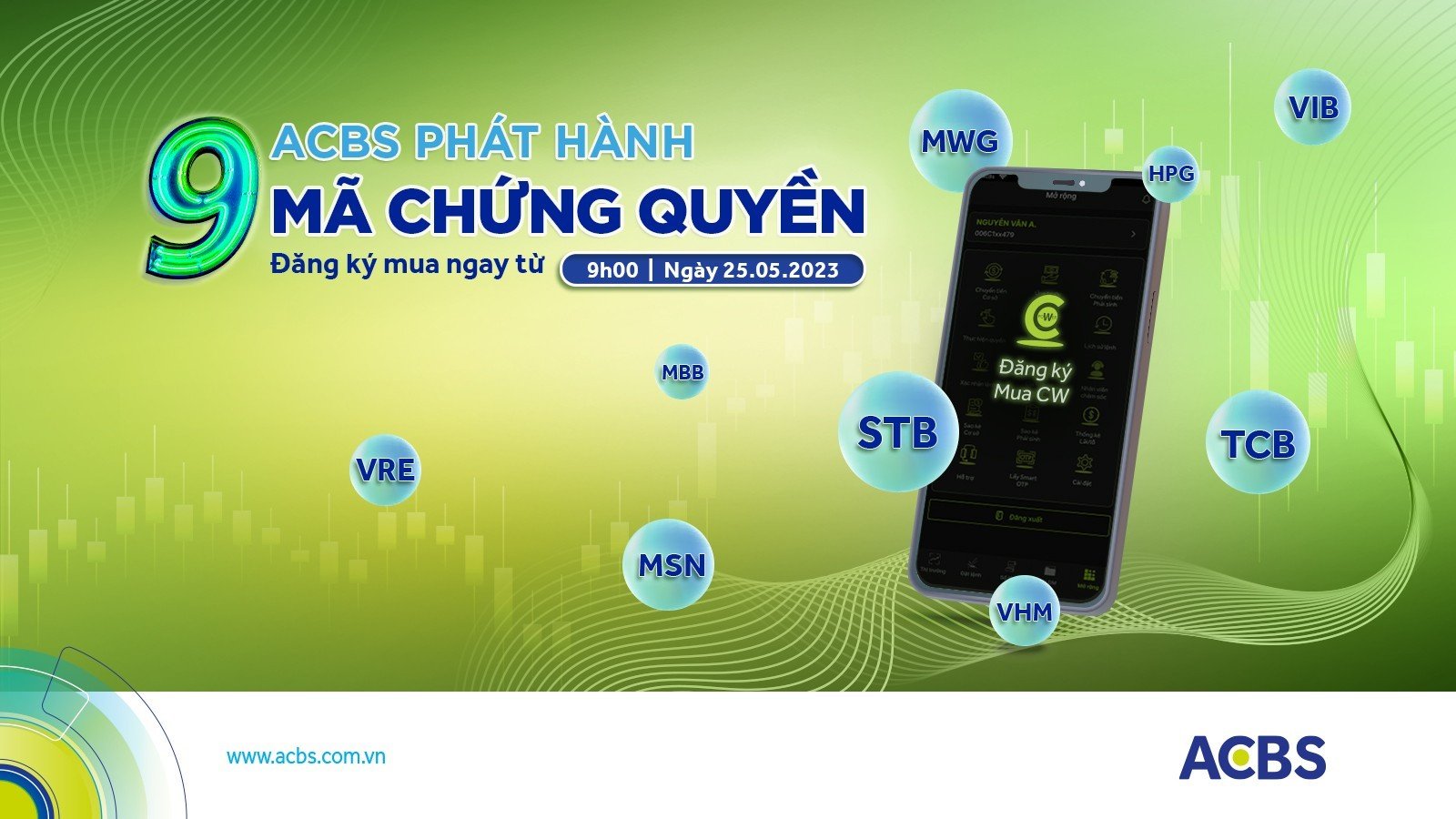 ACBS THÔNG BÁO PHÁT HÀNH CHỨNG QUYỀN ĐỢT 2 NĂM 2023