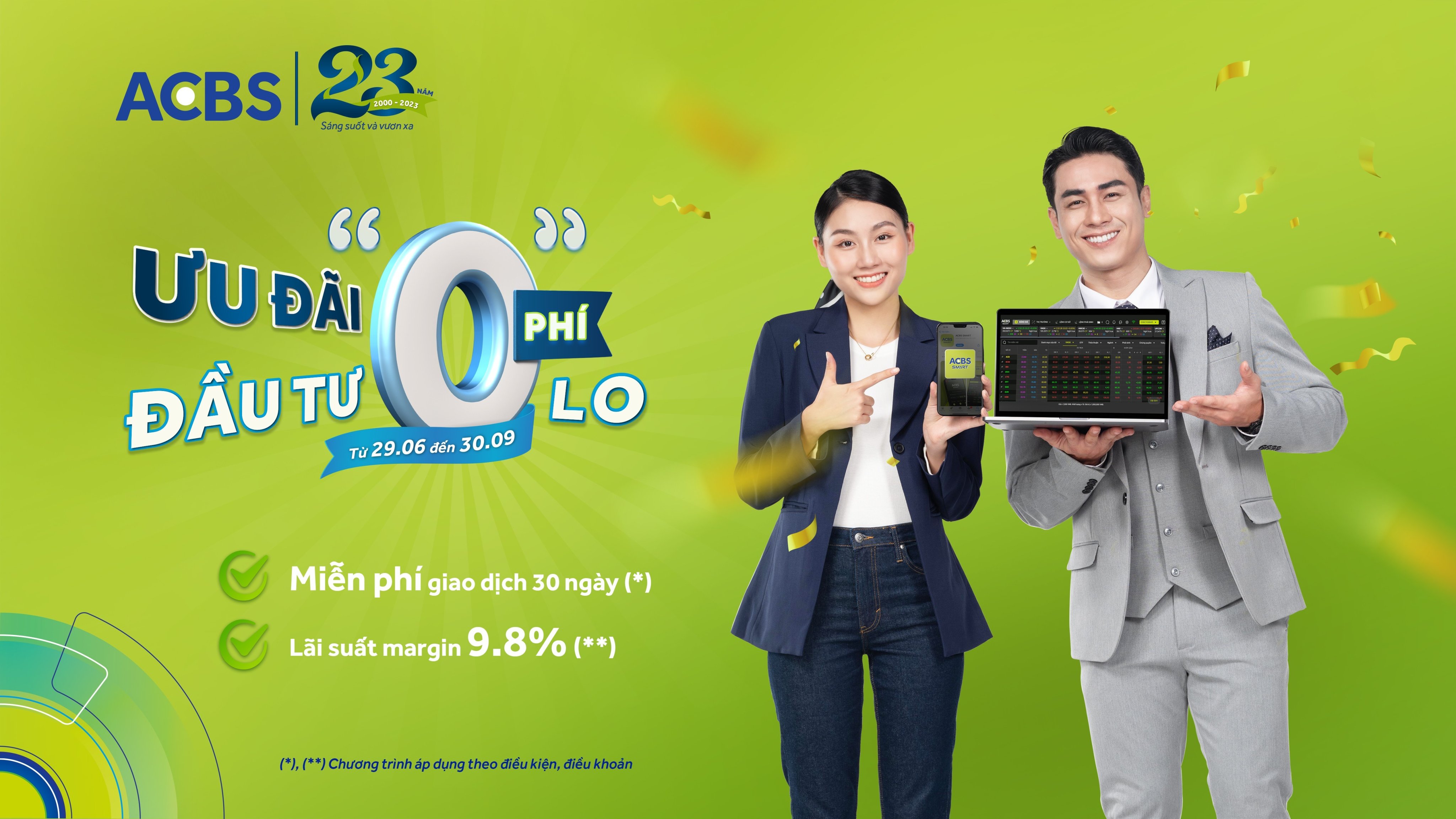 ACBS CHÍNH THỨC RA MẮT CHƯƠNG TRÌNH “MIỄN PHÍ GIAO DỊCH 30 NGÀY”