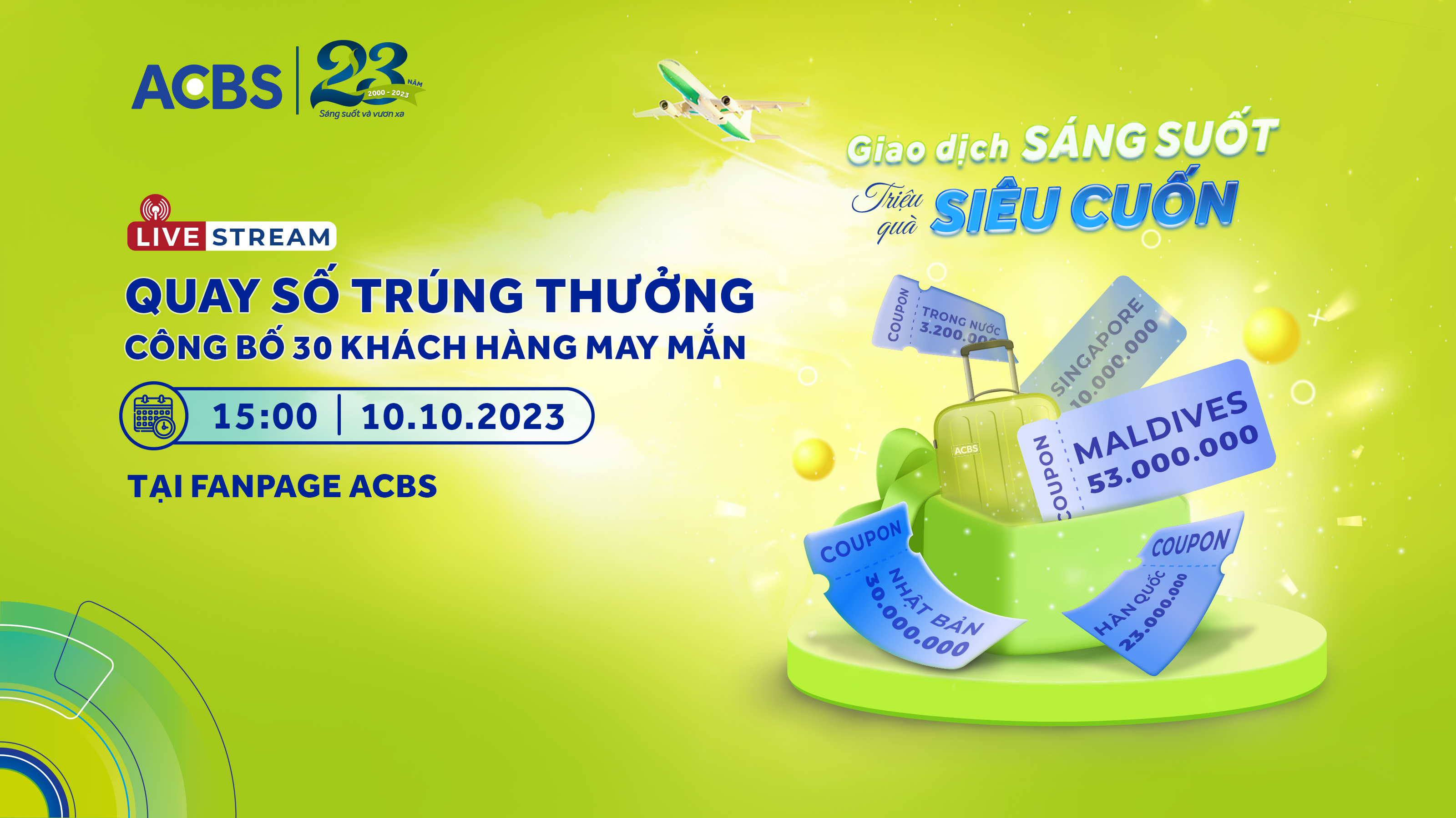 THÔNG BÁO LIVESTREAM NHẰM TÌM RA 30 KHÁCH HÀNG MAY MẮN