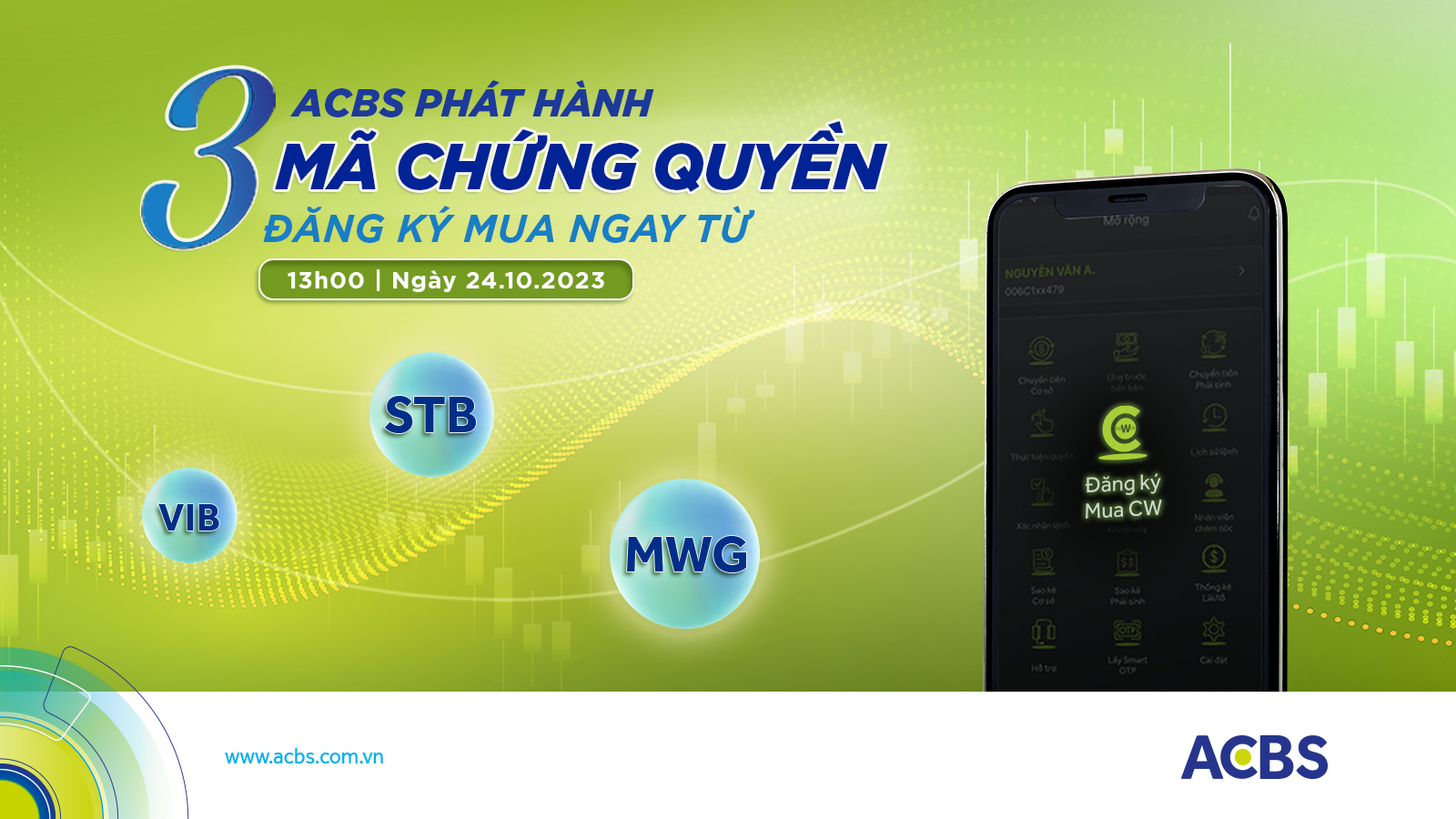 ACBS THÔNG BÁO PHÁT HÀNH CHỨNG QUYỀN ĐỢT 4 NĂM 2023