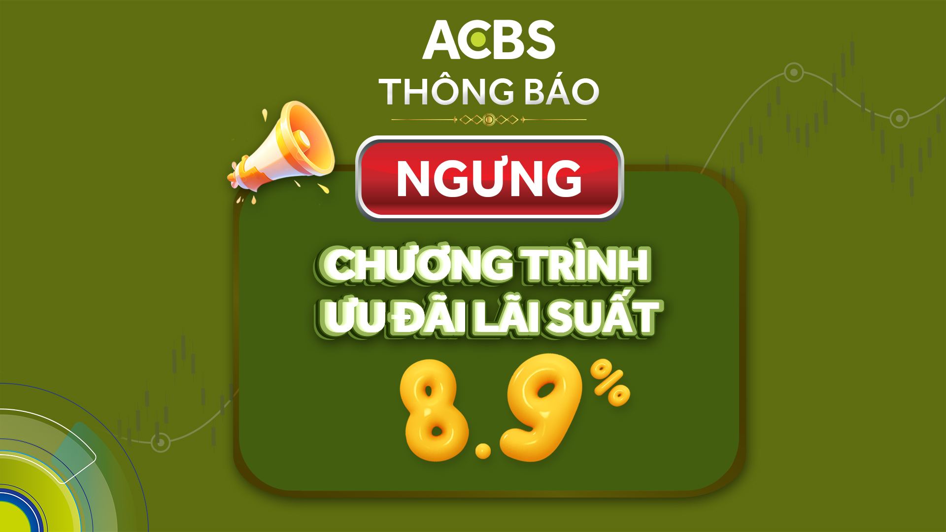 THÔNG BÁO NGƯNG ÁP DỤNG GÓI ƯU ĐÃI 8.9%/NĂM