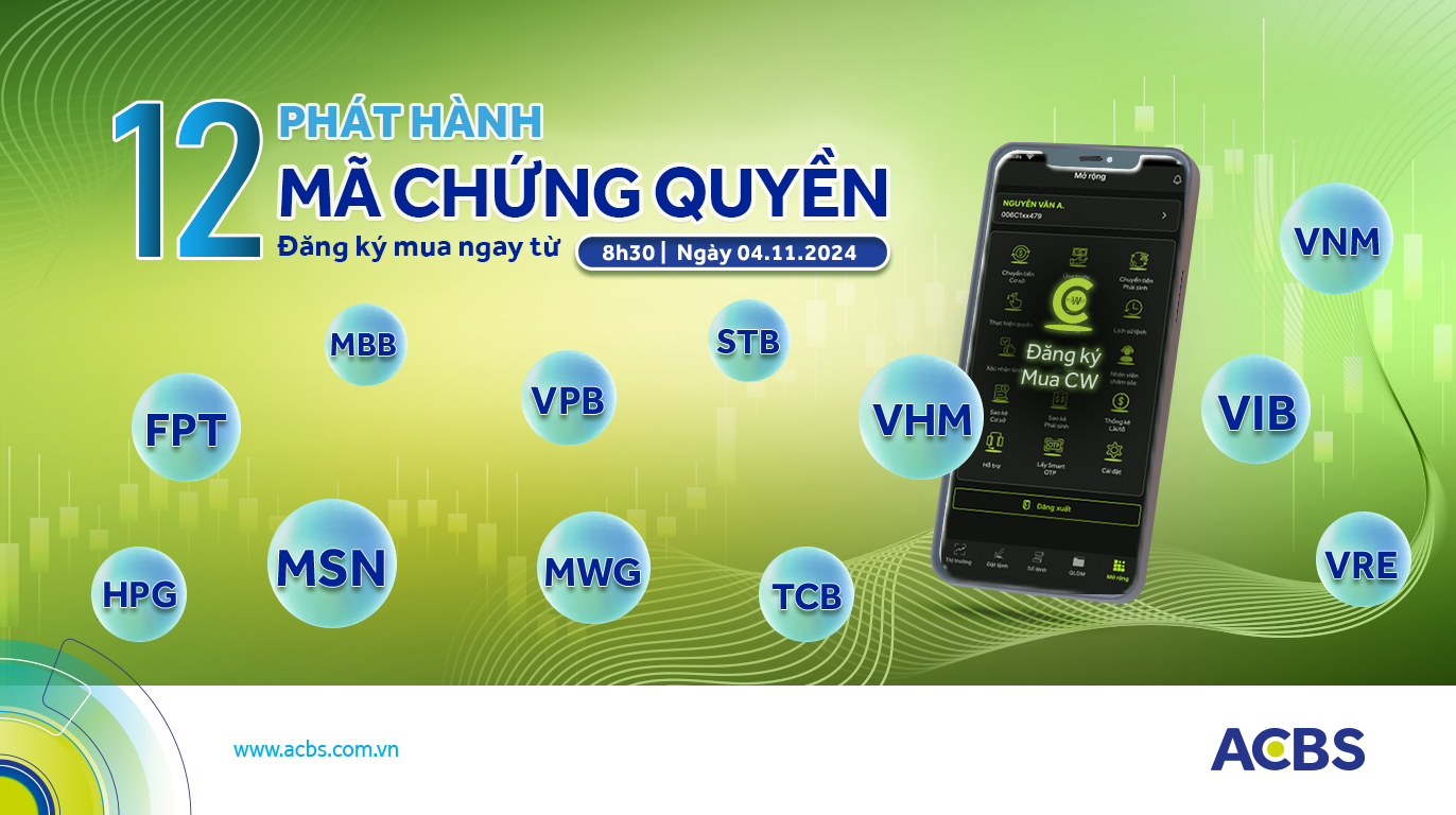 ACBS THÔNG BÁO PHÁT HÀNH CHỨNG QUYỀN ĐỢT 2 NĂM 2024