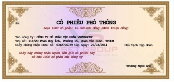 Menh Gia Co Phieu Khi Phat Hanh