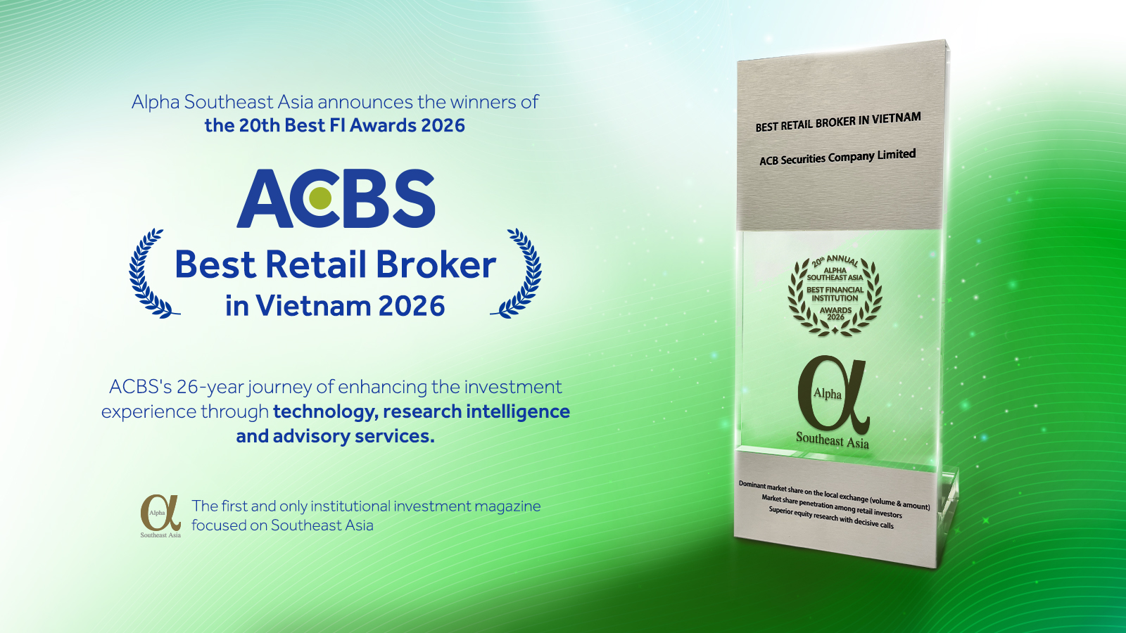 ACBS BEST RETAIL BROKER IN VIETNAM