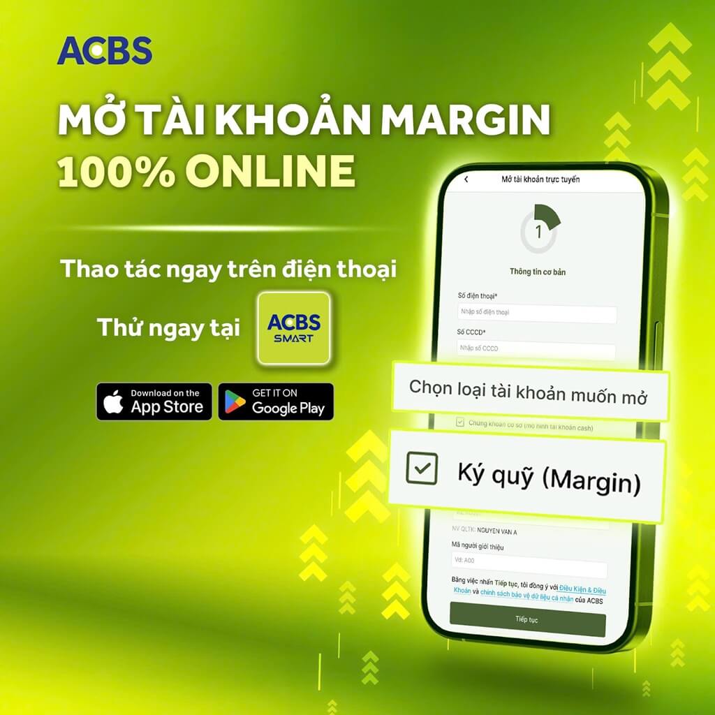 Mở tài khoản Margin online tại ứng dụng ACBS SMART