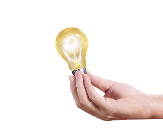 Hand Of Holding Illuminated Light Bulb, Innovation Inspiration Concept 1